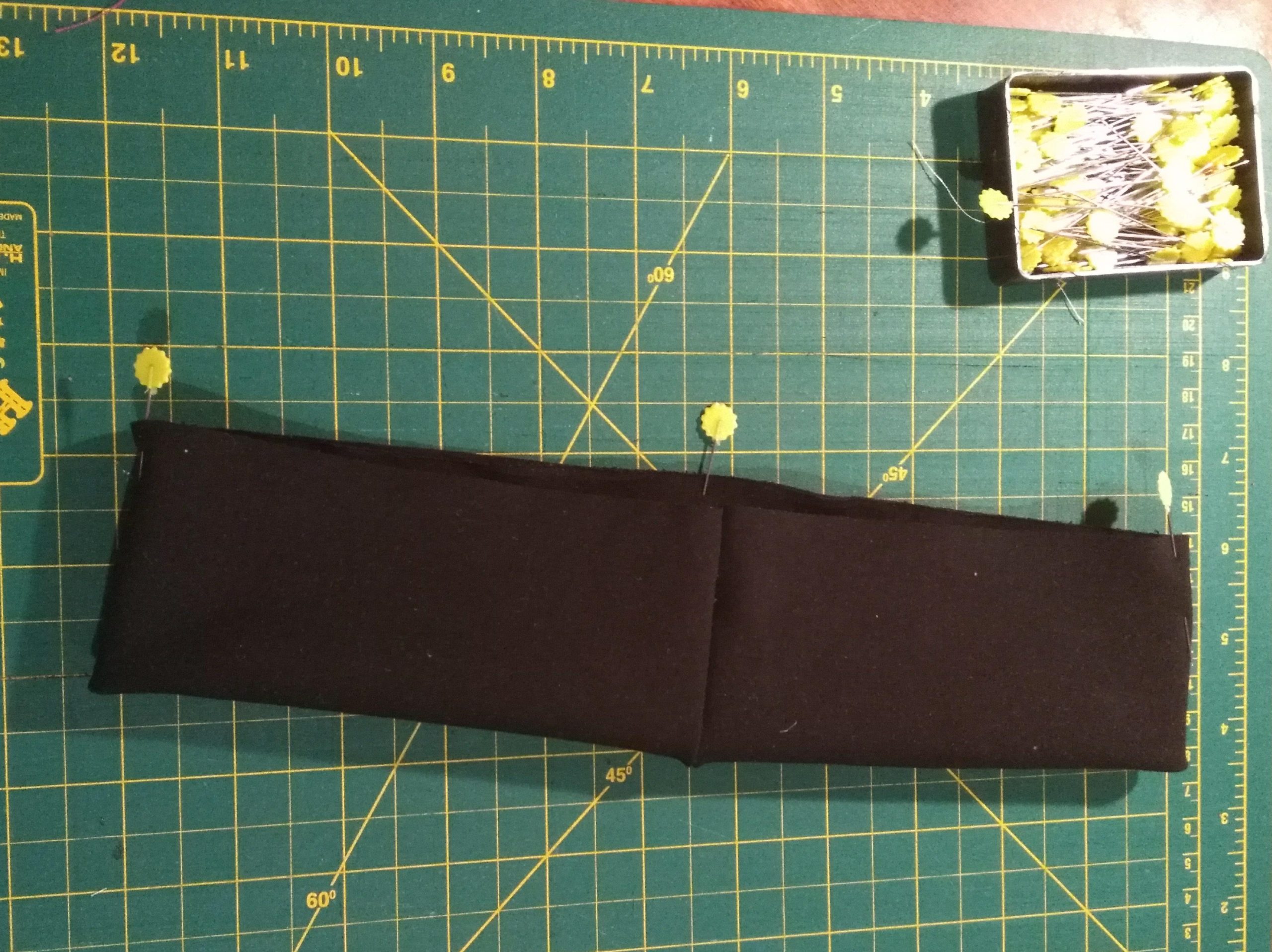 quartered pinned waistband sew leggings