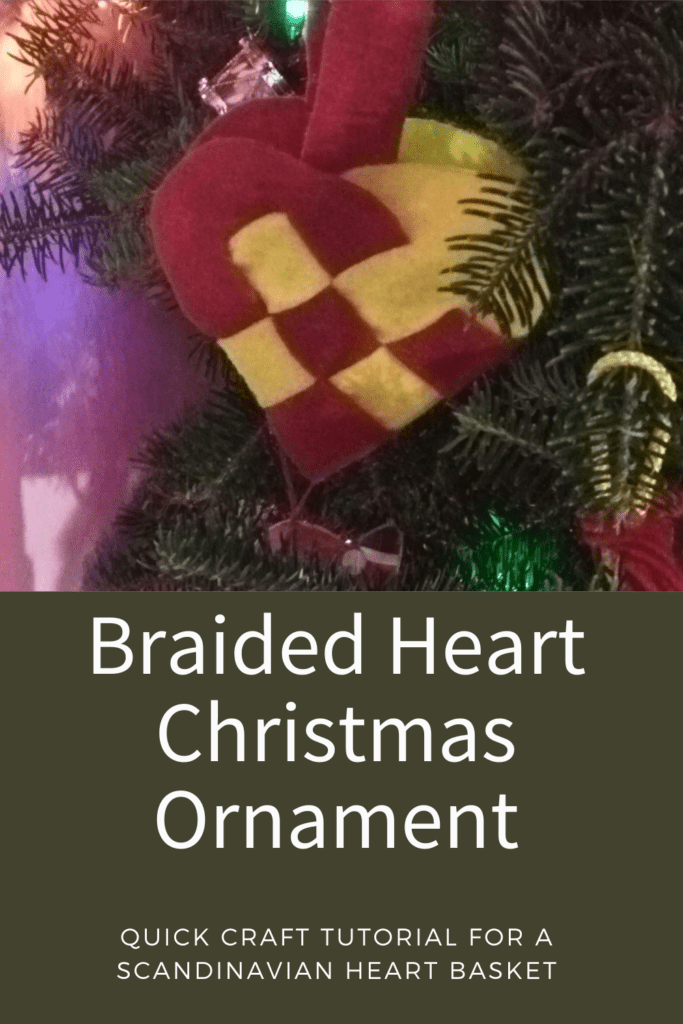 Scandinavian heart basket Christmas ornament