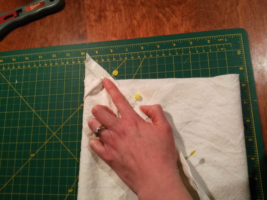 matching lines to make bias tape for upholstery