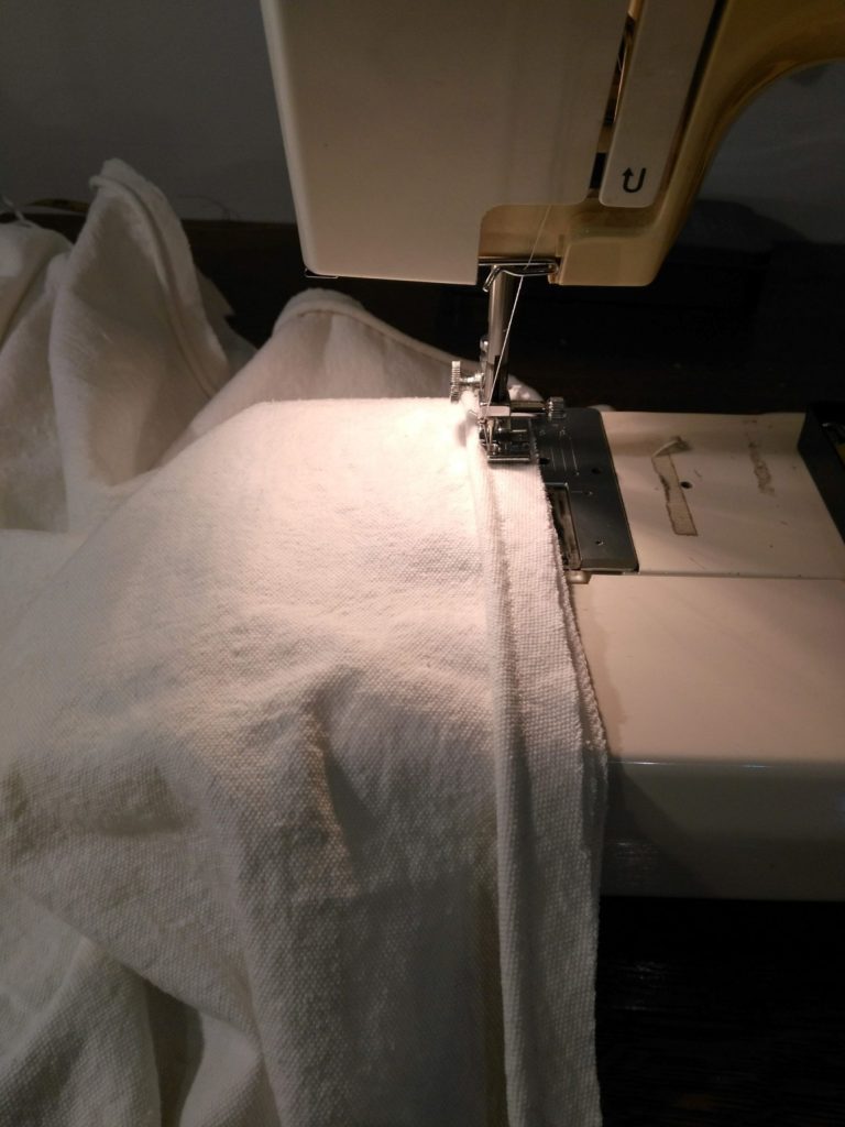 sew piping to edge of fabric