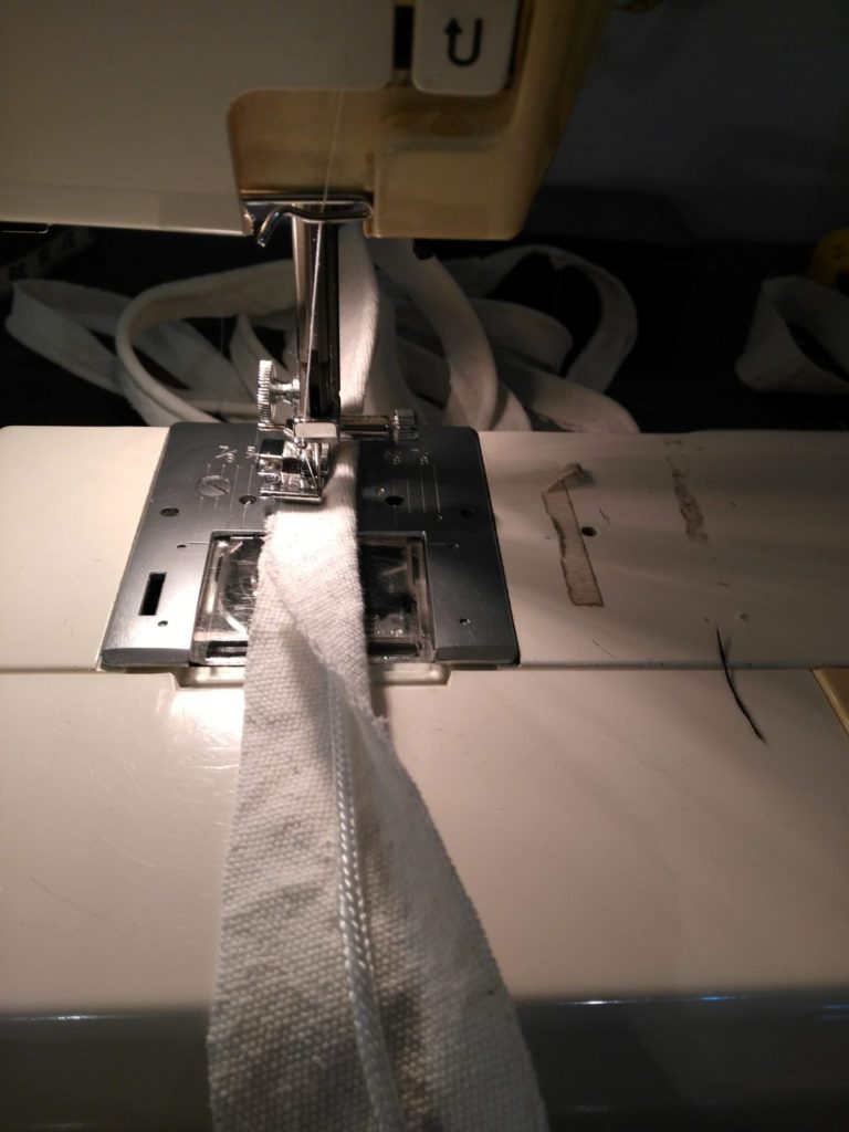 sewing piping from bias tape