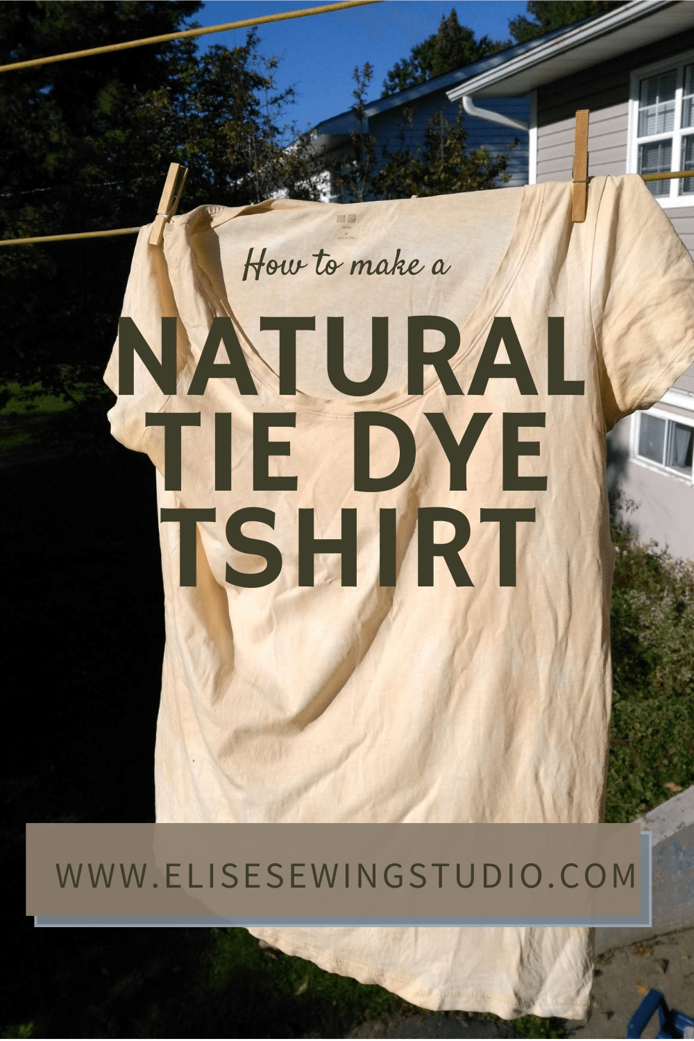Natural Tie Dye Tshirt process