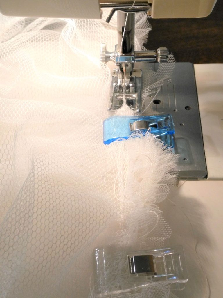 sewing DIY tulle skirt