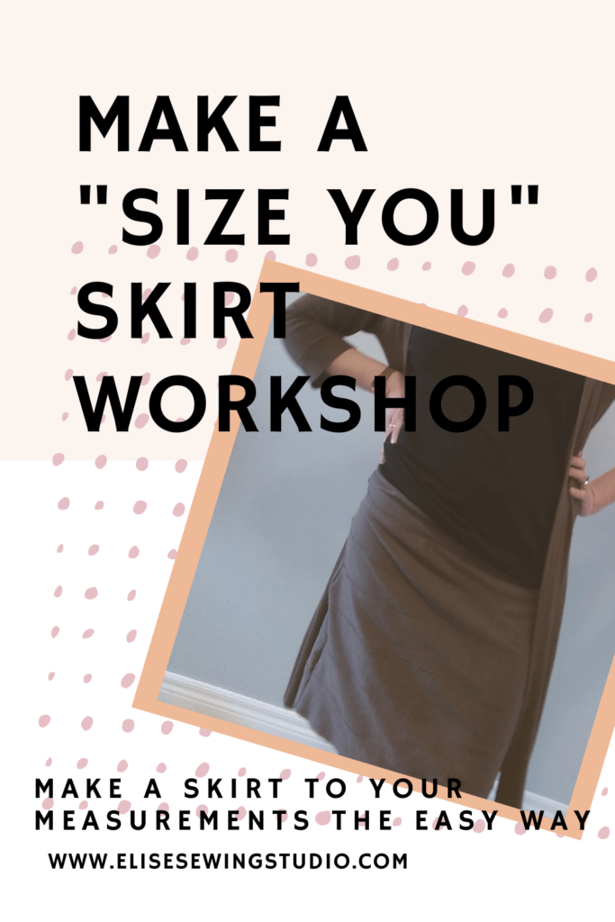 self-drafted sewing pattern skirt workshop