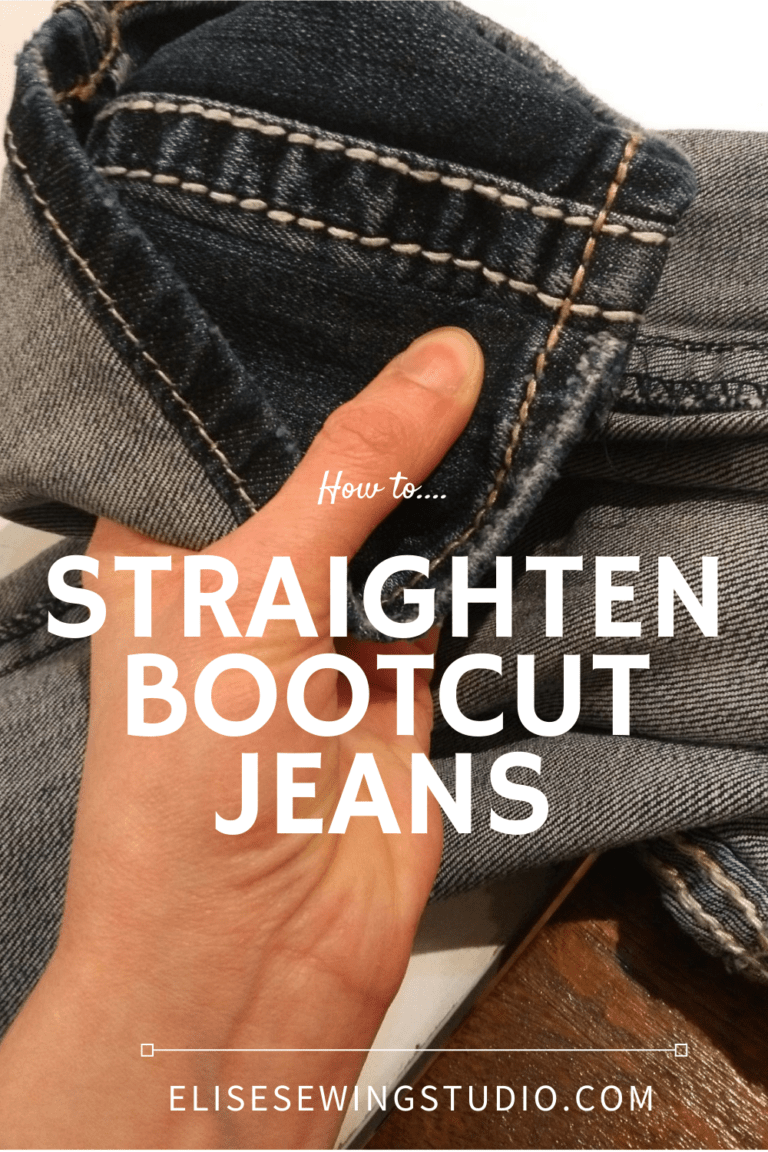 How to straighten bootcut jeans | Elise's Sewing Studio