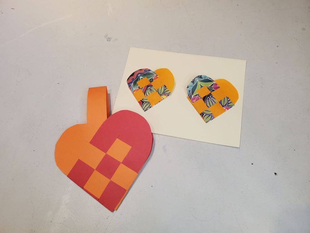 paper crafts heart baskets