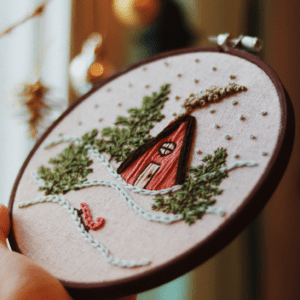 Winter embroidery Holiday gift