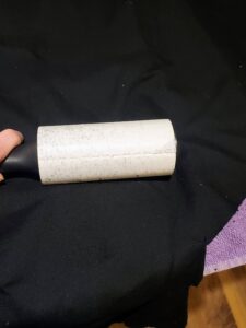 lint roll away stray velvet fibres